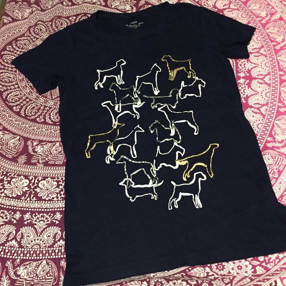J Crew Collection Navy Tee